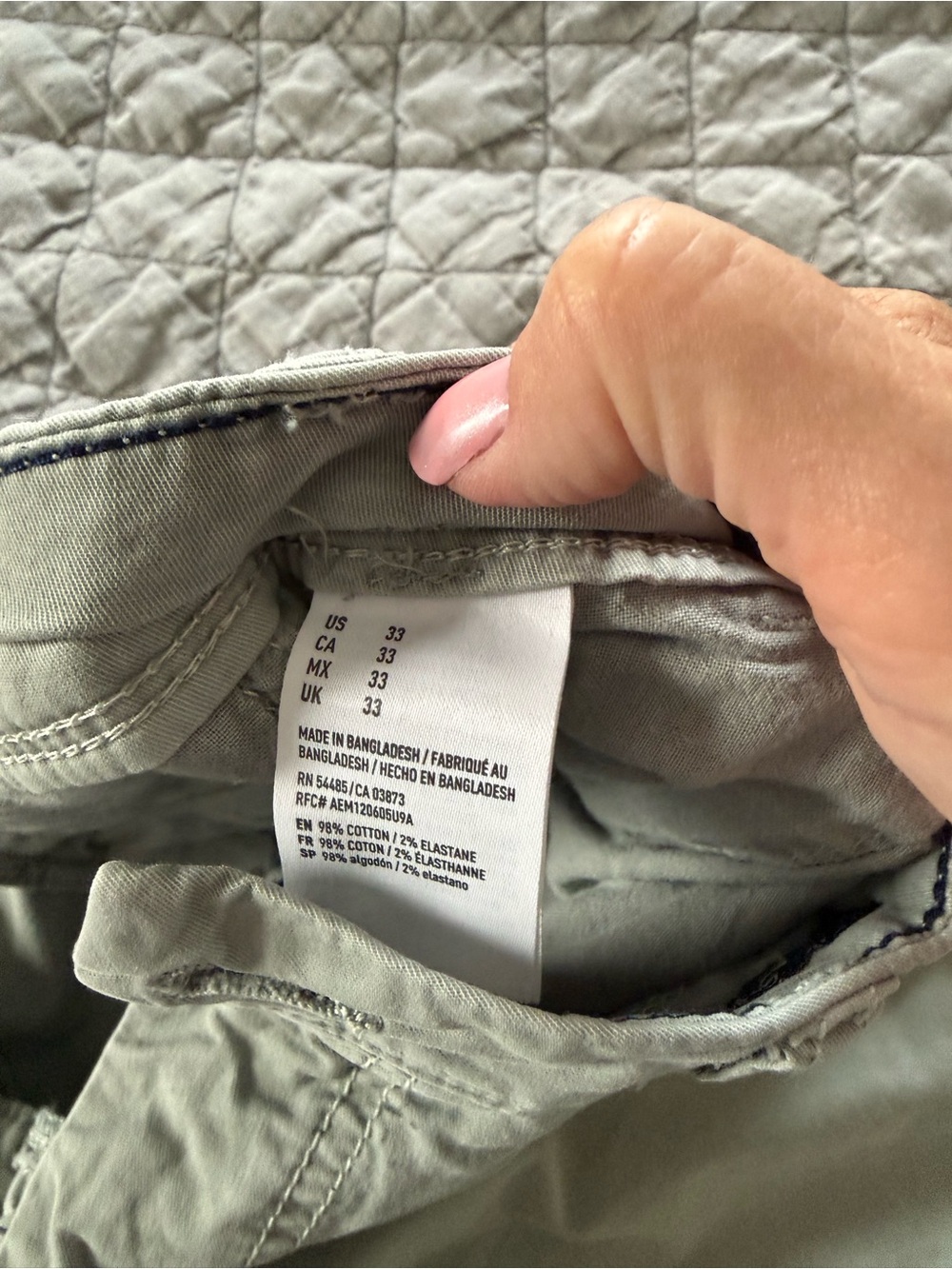 American Eagle Outfitters Men's Flat Front Shorts — Light Blue & Light Gray - Picture 7 of 11